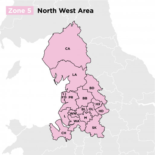 North West Sectional Tanks Assembly Zones